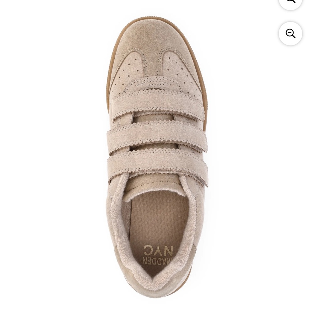 Madden NYC Women's Faux Suede Triple Strap Sneakers